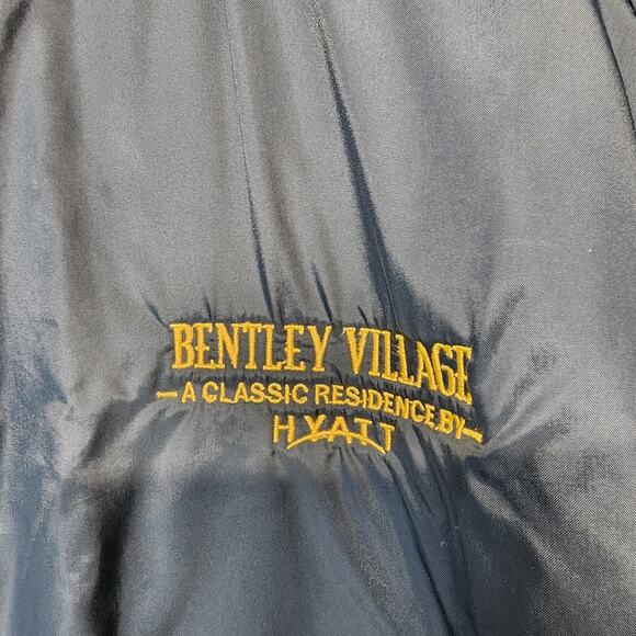 Vintage Auburn Sportswear Button Up Longline Nylon Jacket Fleece Lined 2XL Blue - Picture 3 of 13